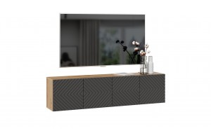 Тумба ТВ Танго Дуб крафт золотой/Холст вулкан