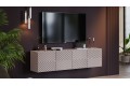 Тумба ТВ «Танго» Глиняно серый, Холст латте