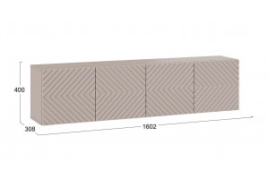 Тумба ТВ Танго Глиняно серый, Холст латте