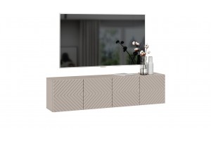 Тумба ТВ Танго Глиняно серый, Холст латте