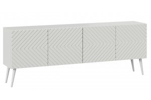 Тумба ТВ Танго с опорами Белый, Холст Белый