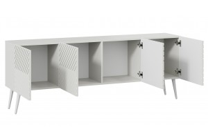 Тумба ТВ Танго с опорами Белый, Холст Белый