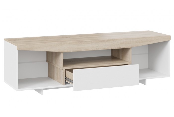 Тумба ТВ Тип 1 Белый Ясень, Дуб Сонома