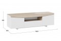 Тумба ТВ Тип 1 Белый Ясень, Дуб Сонома