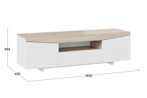 Тумба ТВ Тип 1 Белый Ясень, Дуб Сонома