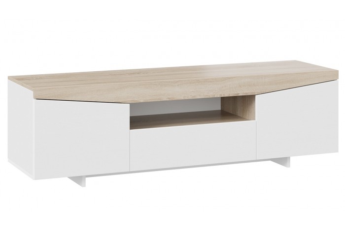 Тумба ТВ Тип 1 Белый Ясень, Дуб Сонома