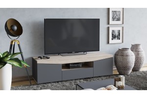Тумба ТВ Тип 1 Дуб Сонома, Графит Серый