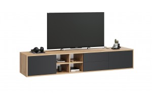 Тумба ТВ Тип 5 Дуб Крафт золотой, Антрацит