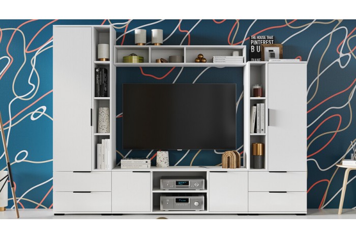 Модульная гостиная «Агата» Белый Ясень