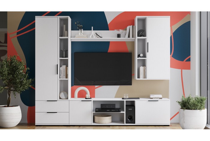 Модульная гостиная «Агата» Белый Ясень