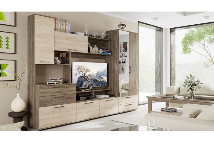 Модульная гостиная «Марта» Дуб Сонома трюфель, Дуб Сонома