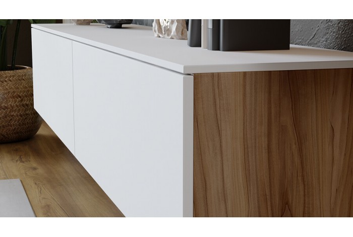 Модульная гостиная «Порто» Яблоня Беллуно, Белый софт