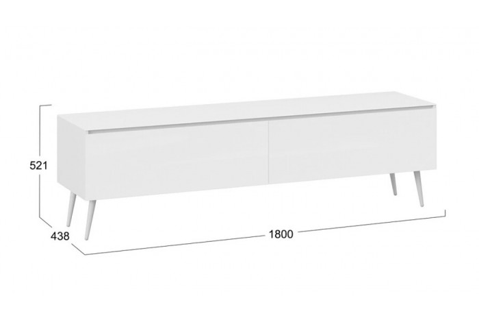 Модульная гостиная «Глосс» Яблоня Беллуно, Белый глянец, Стекло Белый глянец