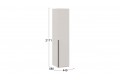 Шкаф для белья «Порто» (580) с 1 глухой дверью - СМ-393.07.001 Кашемир матовый, Кашемир сатин