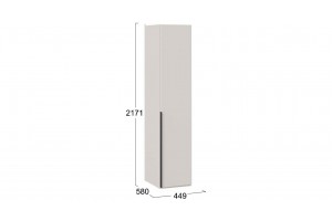 Шкаф для белья Порто (580) с 1 глухой дверью Кашемир матовый, Кашемир сатин