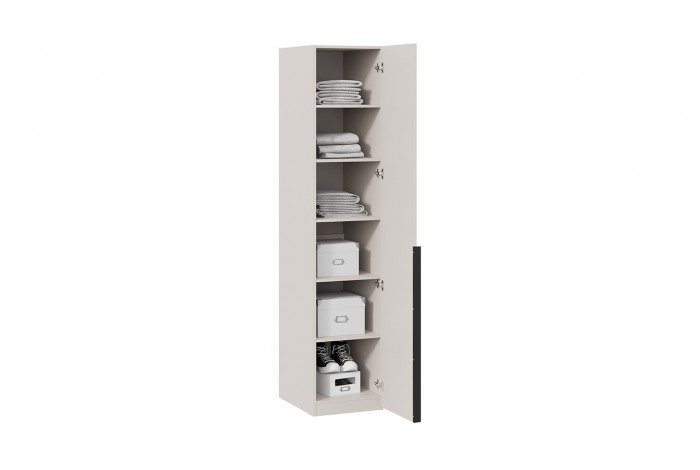 Шкаф для белья «Порто» (580) с 1 глухой дверью - СМ-393.07.001 Кашемир матовый, Кашемир сатин