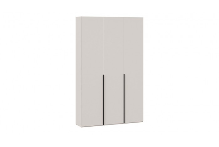 Шкаф для одежды «Порто» (580) с 3 глухими дверями - СМ-393.07.113 Кашемир матовый, Кашемир сатин