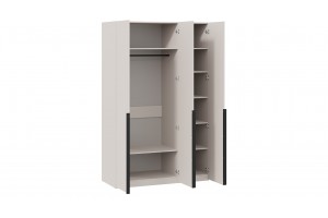 Шкаф для одежды Порто (580) с 3 глухими дверями Кашемир матовый, Кашемир сатин