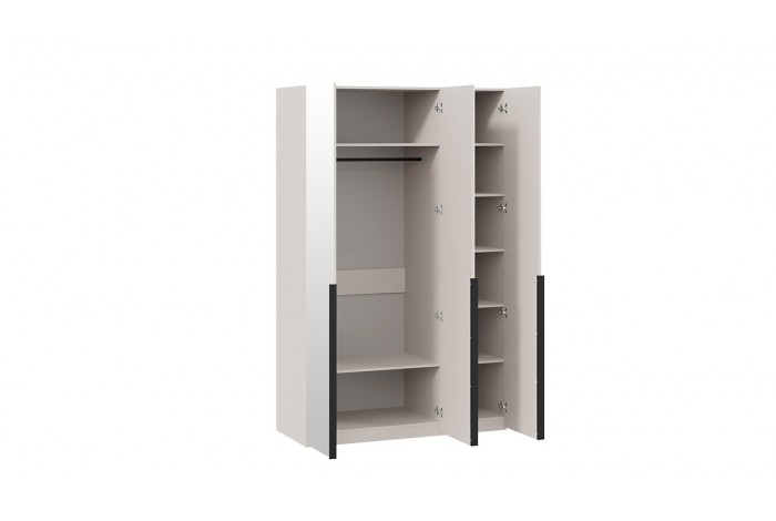 Шкаф для одежды «Порто» (580) с 3 зеркальными дверями - СМ-393.07.111 Кашемир матовый