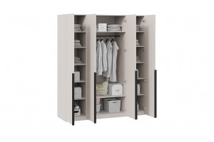 Шкаф для одежды Порто (580) с 4 глухими дверями Кашемир матовый, Кашемир сатин