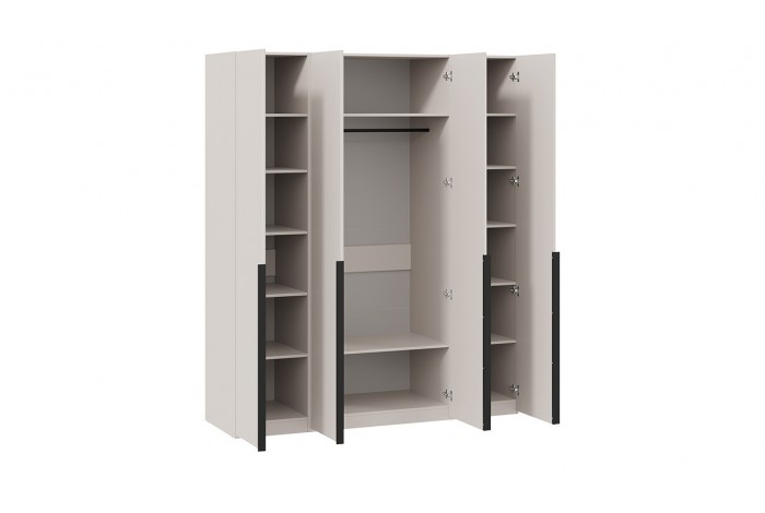 Шкаф для одежды «Порто» (580) с 4 глухими дверями - СМ-393.07.110 Кашемир матовый, Кашемир сатин