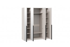 Шкаф для одежды Порто (580) с 4 зеркальными дверями Кашемир матовый