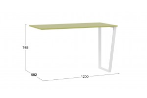 Стол письменный Порто Белый, Зеленый