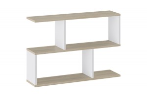 Полка настенная Тип 14 Дуб Сонома, Белый Ясень