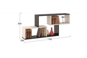 Полка настенная Тип 4 Венге Цаво, Дуб молочный