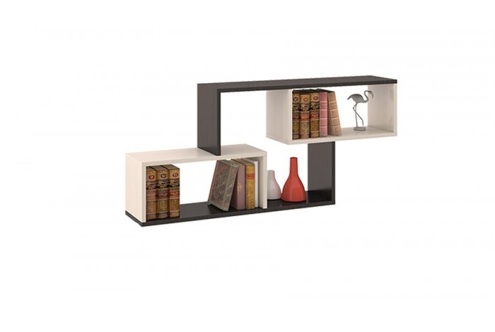 Полка настенная Тип 4 Венге Цаво, Дуб молочный