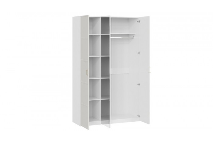 Шкаф комбинированный «Стелла» - 402.43 Белый холст, Белый Жемчуг