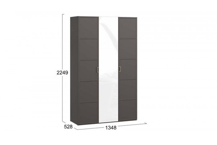 Шкаф комбинированный «Стелла» - 402.43 Серый вулкан, Фон серый