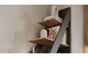 Стеллаж тип 14 Графит Серый, Дуб Сонома