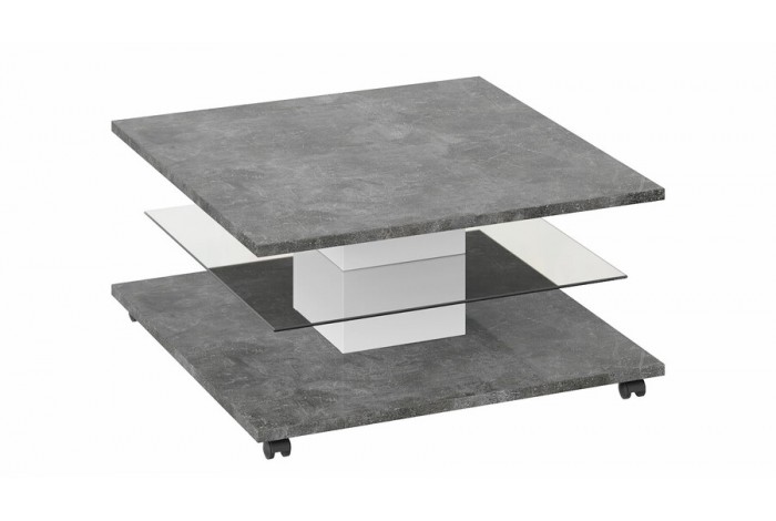 Стол журнальный «Diamond» тип 1 Белый, Ателье темный глянец