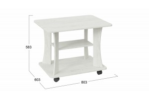 Стол журнальный Тип 8 Дуб Крафт белый