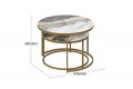 Стол журнальный «Вега» Золото, Стекло Золотой мрамор