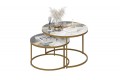 Стол журнальный «Вега» Золото, Стекло Золотой мрамор