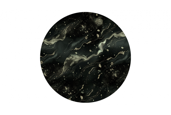 Стол журнальный ДП 1-04-14 Черный, Стекло Камень №7