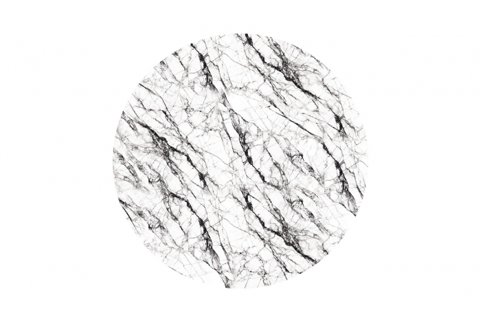 Стол журнальный ДП 1-04-14 Черный, Стекло Мрамор белый