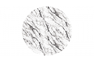 Стол журнальный ДП 1-04-15 Черный, Стекло Мрамор белый