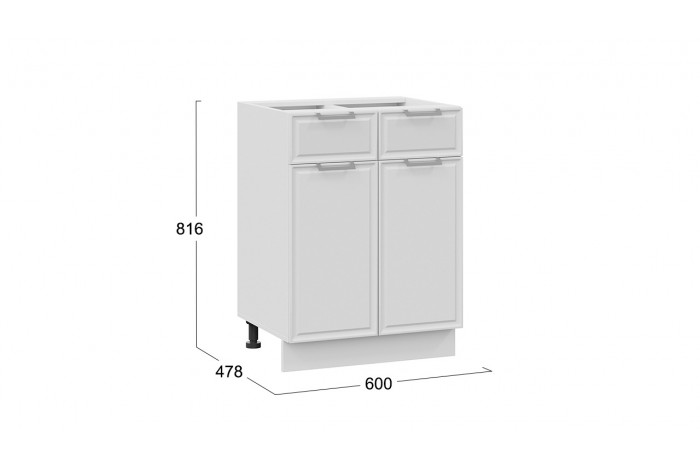 Кухонный гарнитур «Белладжио» длиной 120 см Белый, Фон белый