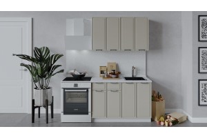 Кухонный гарнитур Белладжио длиной 120 см Белый, Софт панакота