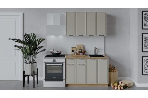 Кухонный гарнитур Белладжио длиной 120 см Дуб Крафт золотой, Софт панакота