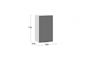 Кухонный гарнитур Белладжио длиной 160 см Белый, Софт графит