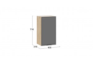 Кухонный гарнитур Белладжио длиной 160 см Дуб Крафт золотой, Софт графит