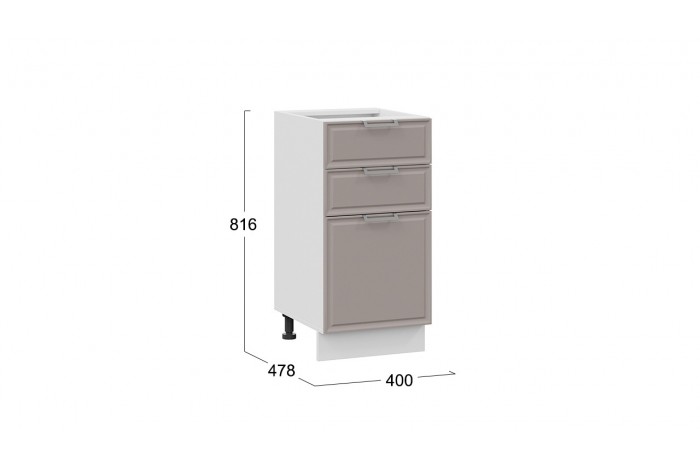 Кухонный гарнитур «Белладжио» длиной 160 см Белый, Софт панакота, Софт капучино