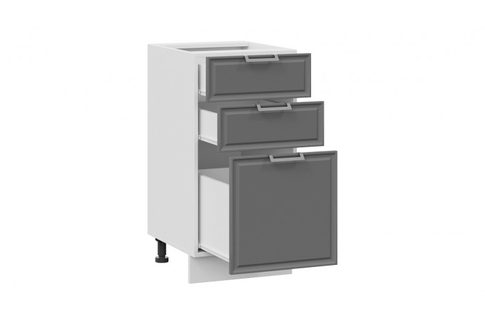 Кухонный гарнитур «Белладжио» длиной 160 см со шкафом НБ Белый, Фон белый, Софт графит