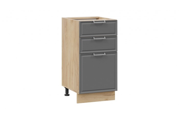 Кухонный гарнитур «Белладжио» длиной 160 см со шкафом НБ Дуб Крафт золотой, Софт графит