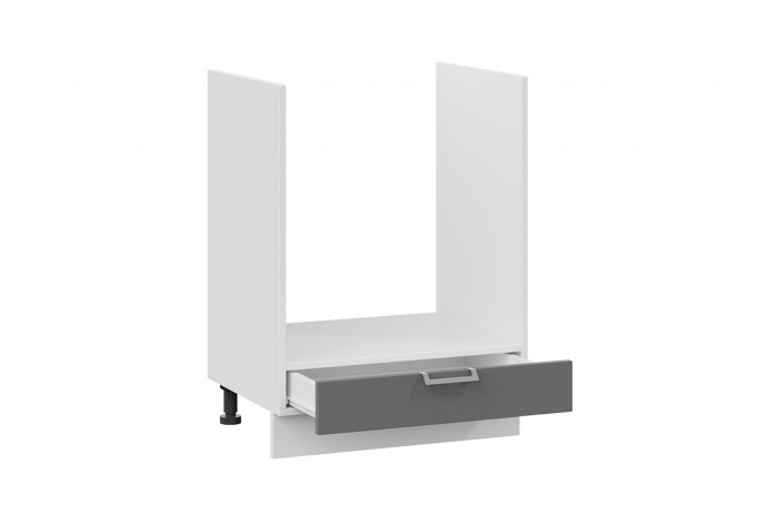 Кухонный гарнитур «Белладжио» длиной 160 см со шкафом НБ Белый, Фон белый, Софт графит