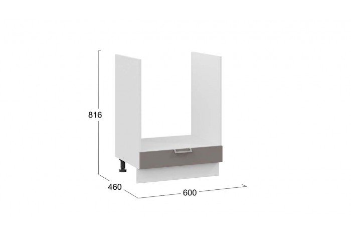 Кухонный гарнитур «Белладжио» длиной 160 см со шкафом НБ Белый, Софт панакота, Софт капучино